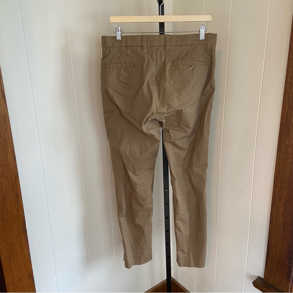 Vince Griffith Slim Fit Preppy Beige Designer Flat Front Chino Pants Men 31x30.5 - Picture 3 of 10